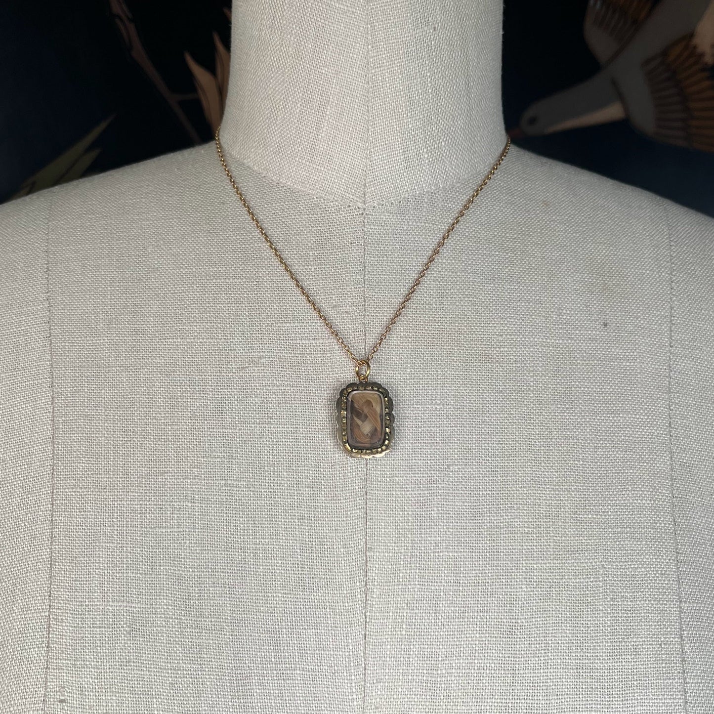 Early 19th c. Hair Locket Pendant