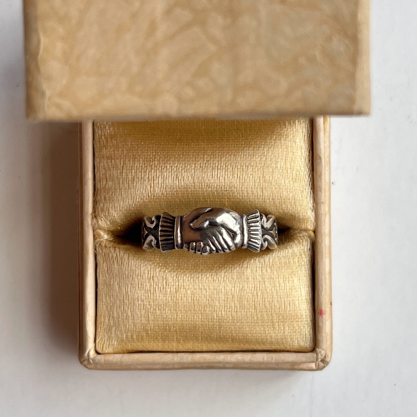 1880s Sterling Silver Fede Ring | Hallmarked 1884