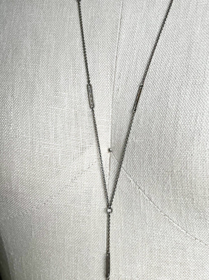 c. 1910s-1920s Sterling Silver Lorgnette + Chain
