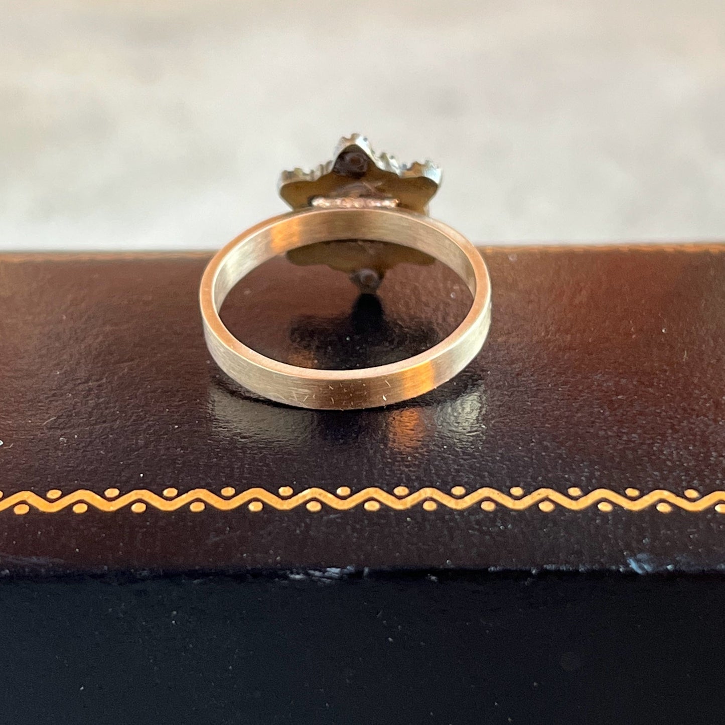 Late 19th c. 10k Gold Garnet Star Conversion Ring