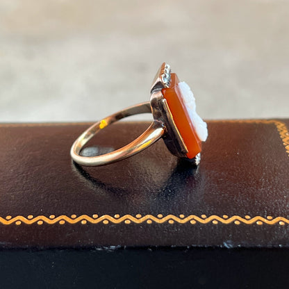 c. 1880s-1890s 10k Gold Cameo Ring