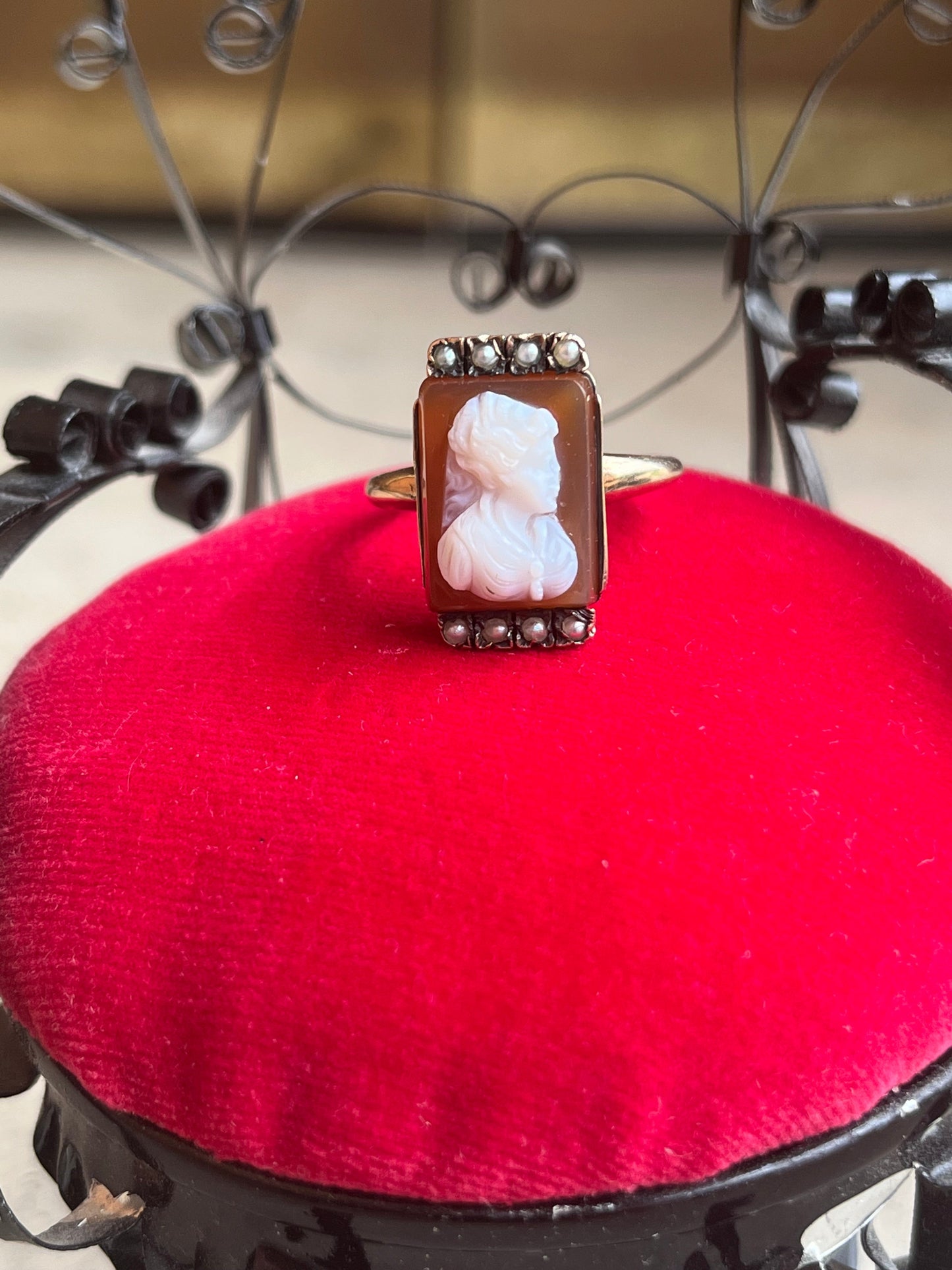 c. 1880s-1890s 10k Gold Cameo Ring