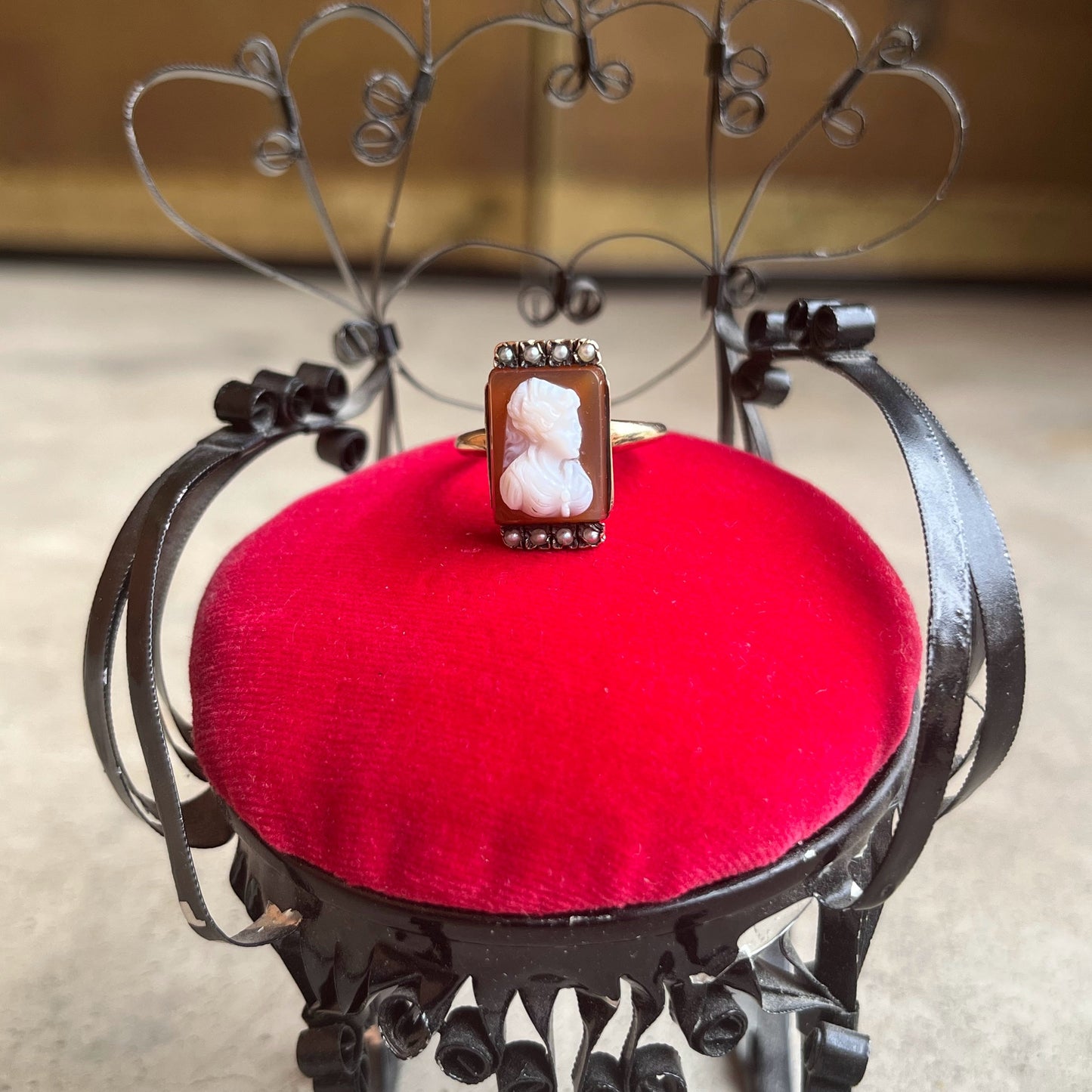 c. 1880s-1890s 10k Gold Cameo Ring
