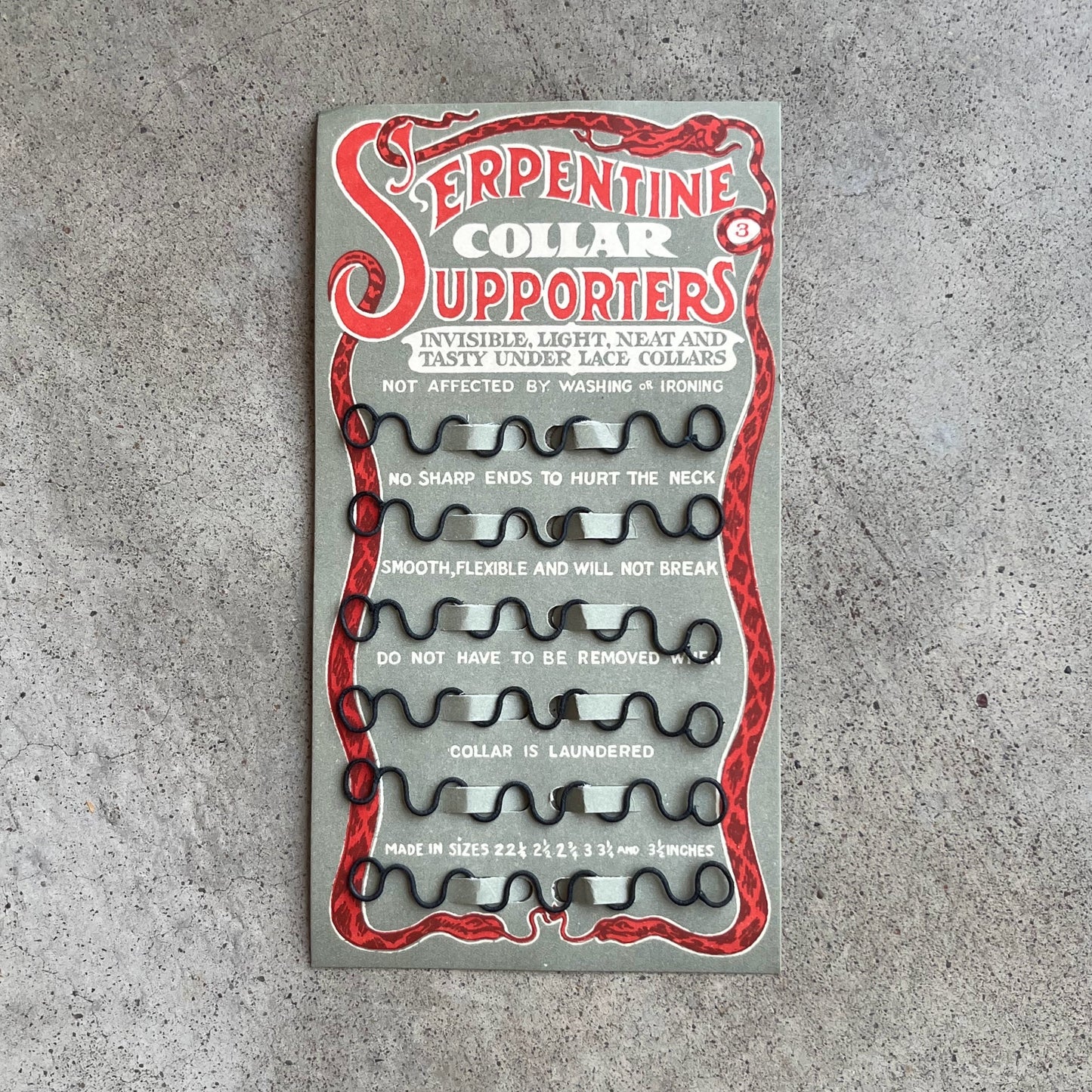 1910s Deadstock Serpentine Collar Supporters