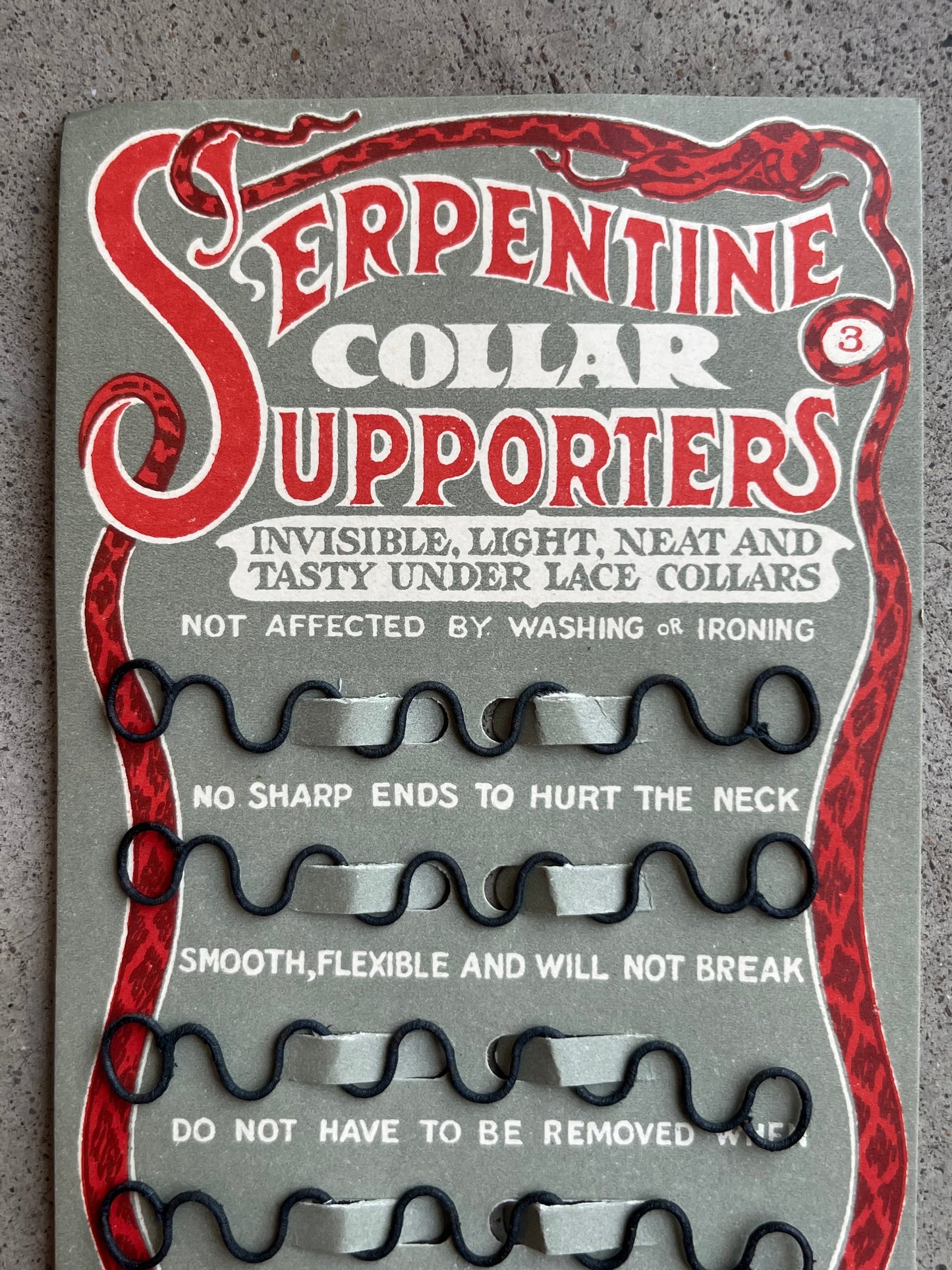 1910s Deadstock Serpentine Collar Supporters