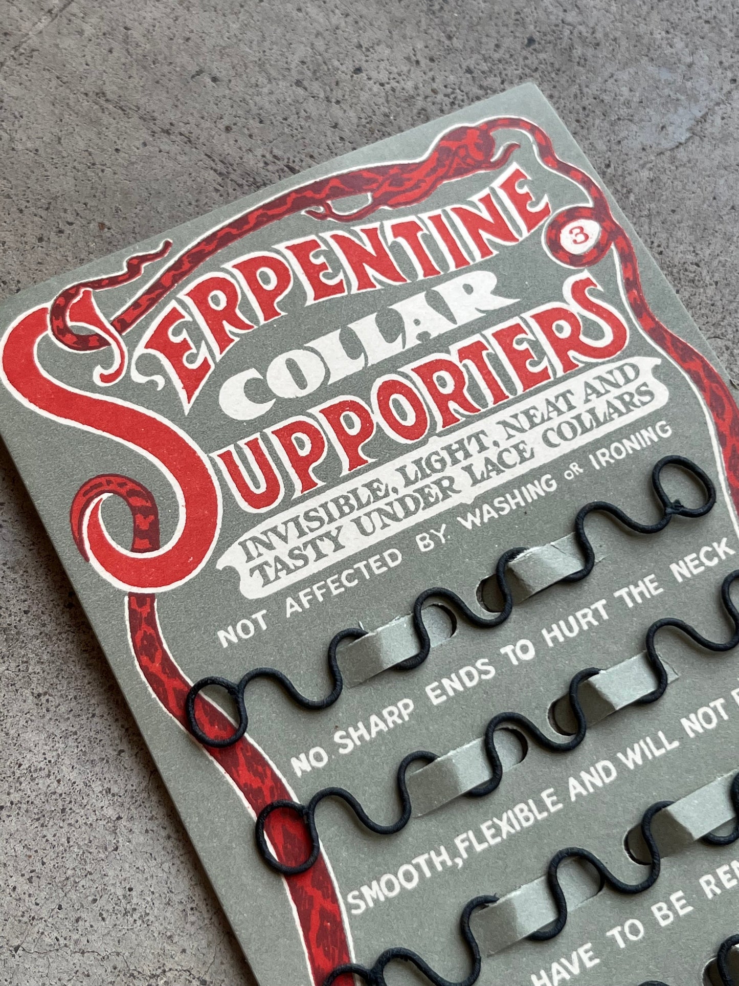 1910s Deadstock Serpentine Collar Supporters