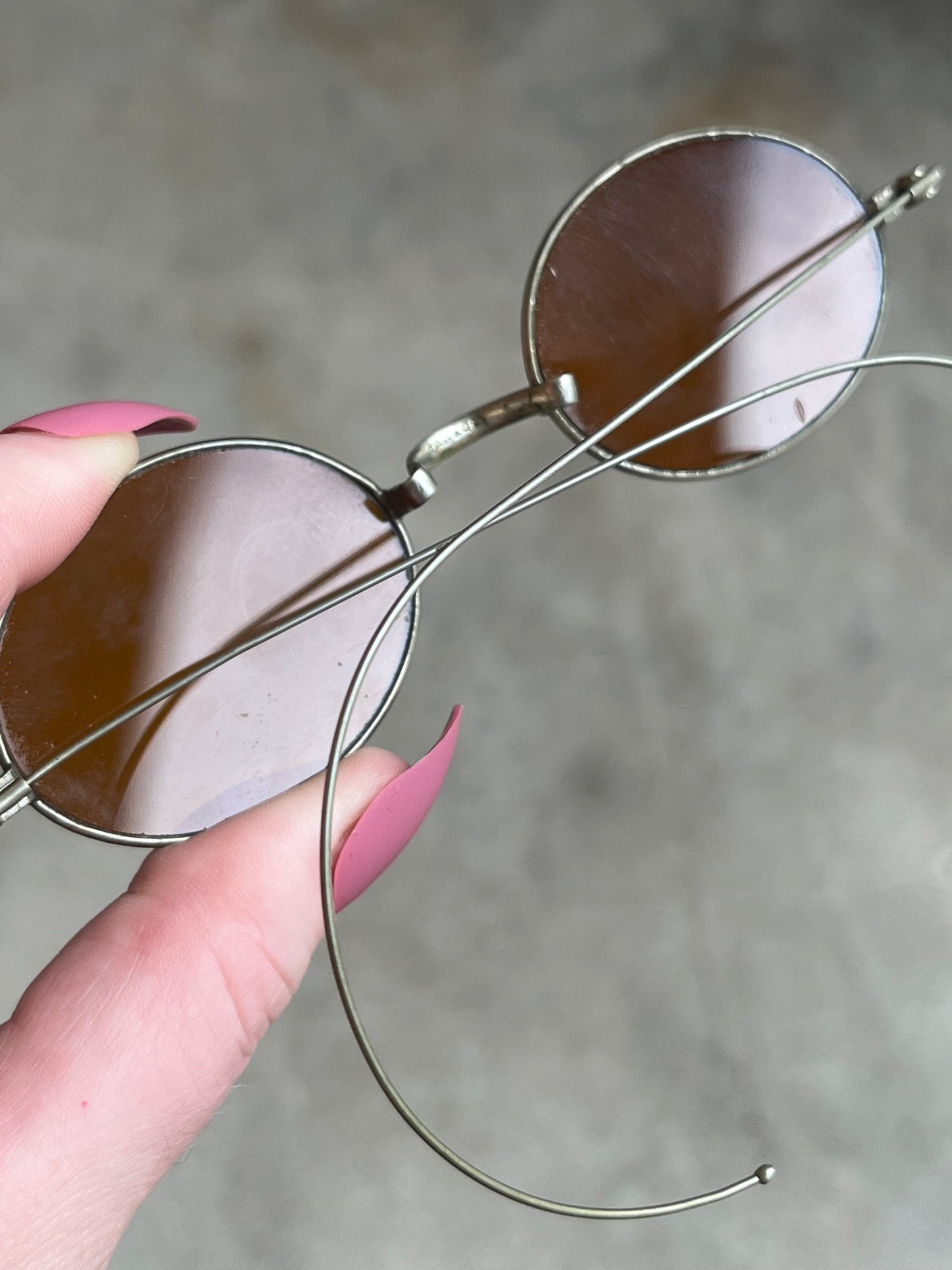 Late 19th c. Amber Tinted Glasses