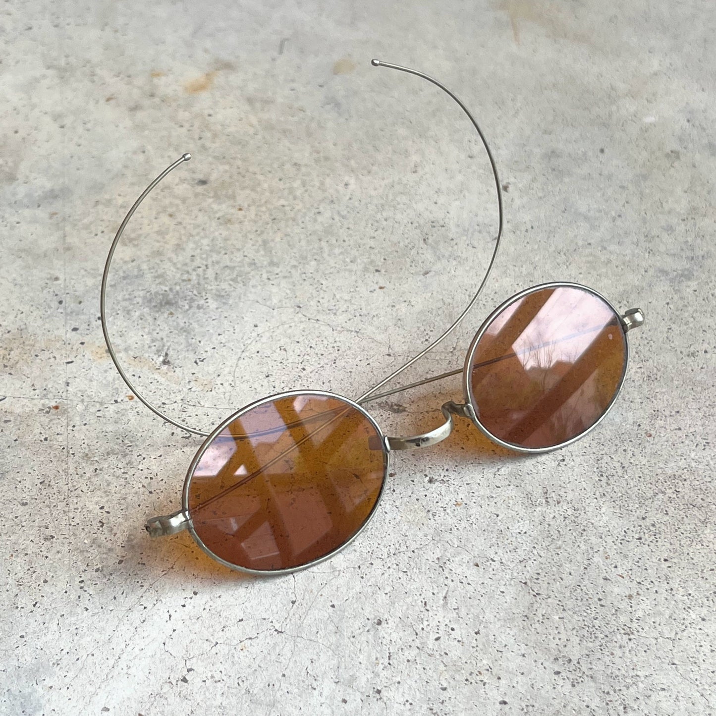 Late 19th c. Amber Tinted Glasses