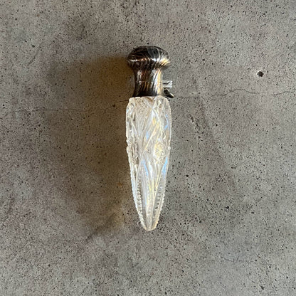 Late 19th-Early 20th c. Cut Crystal Chatelaine Perfume Bottle