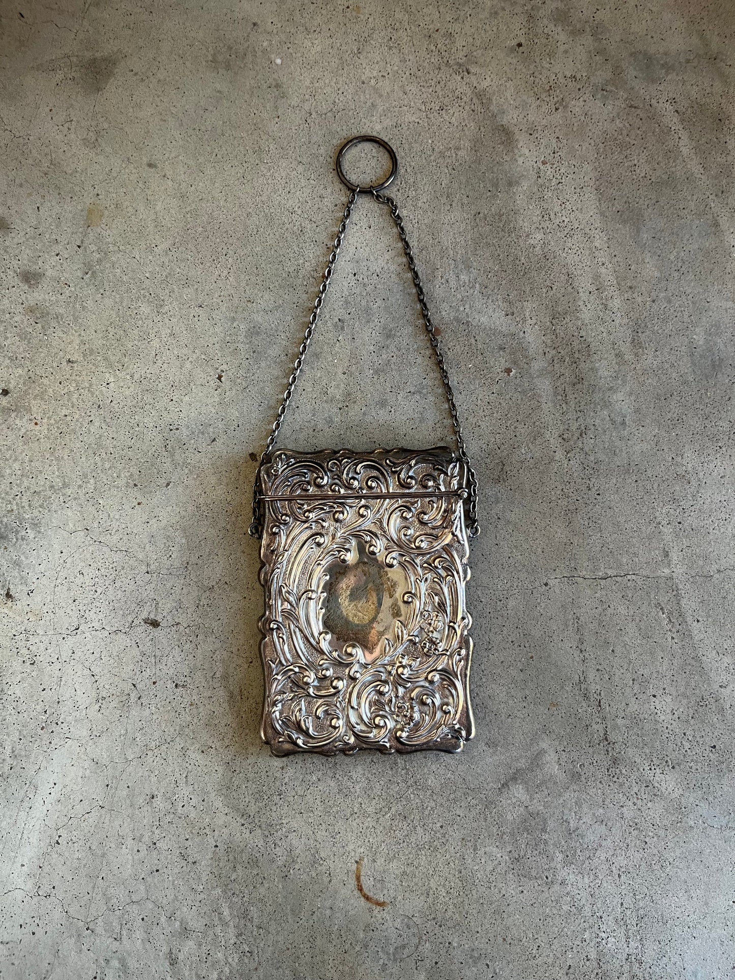 c. 1900s Sterling Silver Chatelaine Card Case