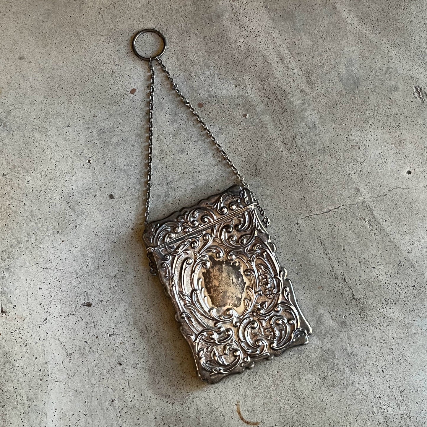 c. 1900s Sterling Silver Chatelaine Card Case