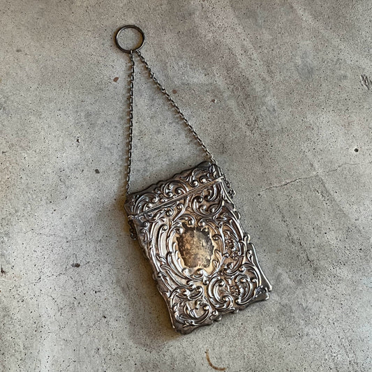 c. 1900s Sterling Silver Chatelaine Card Case