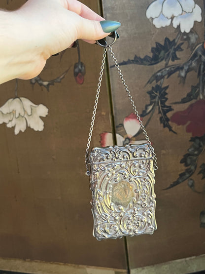 c. 1900s Sterling Silver Chatelaine Card Case