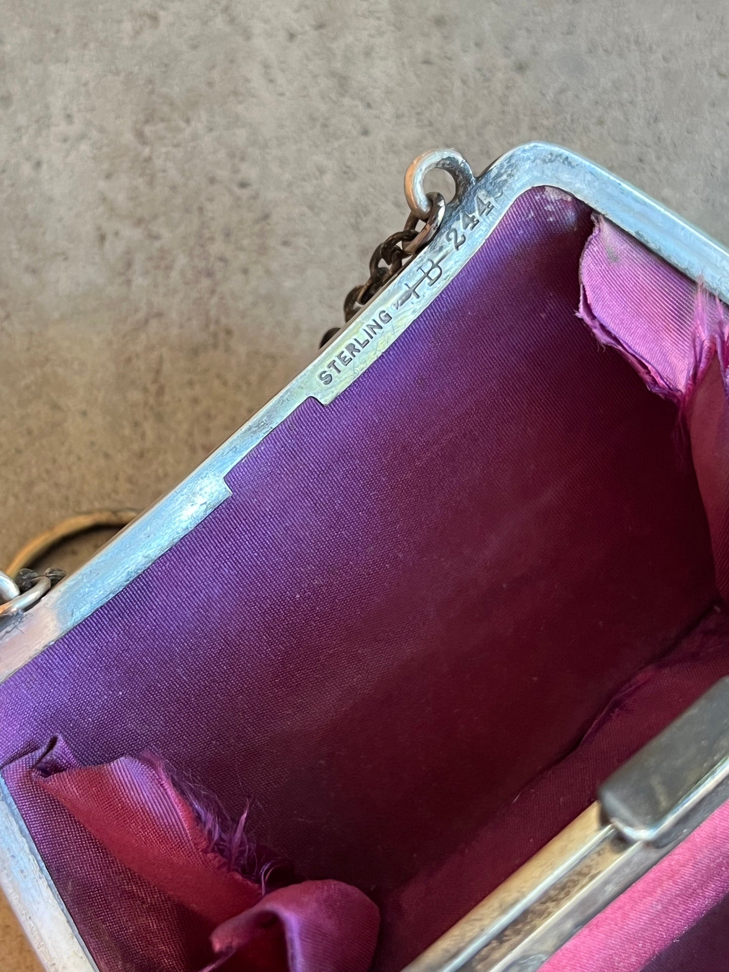 c. 1910s Sterling Silver Chatelaine Purse by R. Blackinton & Co.