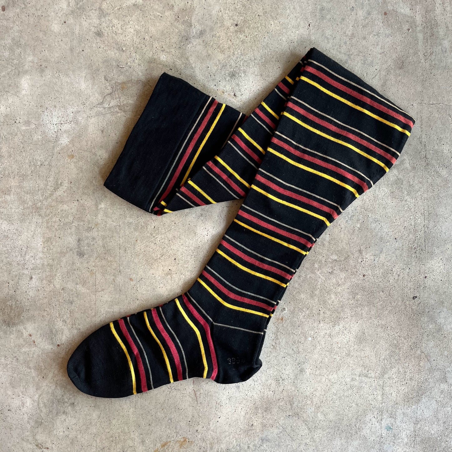 Late 19th-Early 20th c. Striped Cotton Stockings