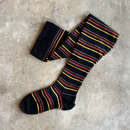 Late 19th-Early 20th c. Striped Cotton Stockings