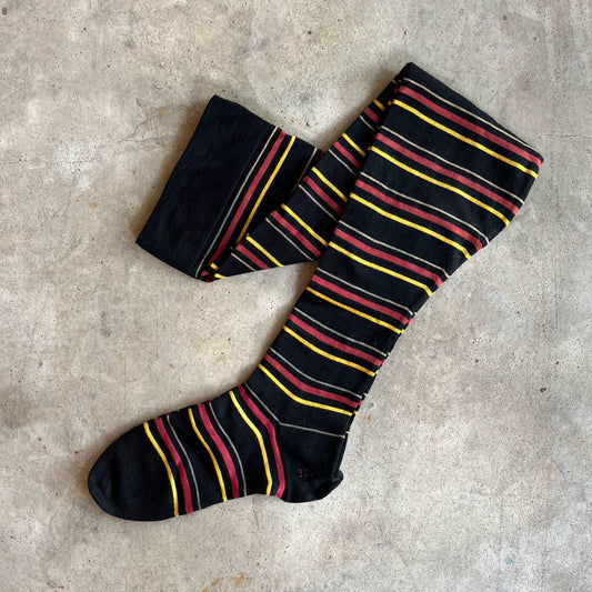Late 19th-Early 20th c. Striped Cotton Stockings