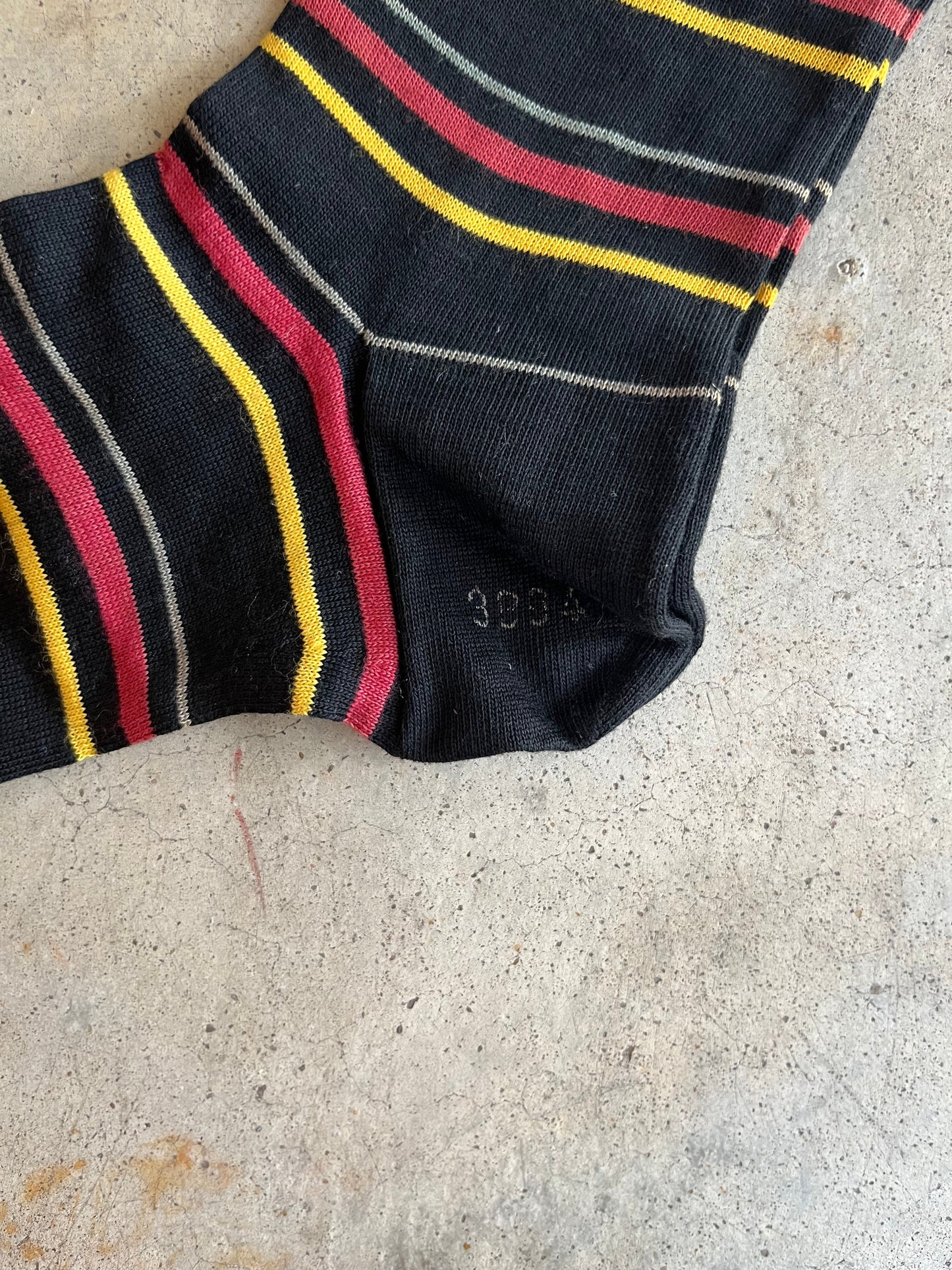 Late 19th-Early 20th c. Striped Cotton Stockings