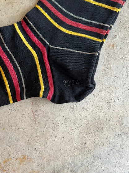 Late 19th-Early 20th c. Striped Cotton Stockings