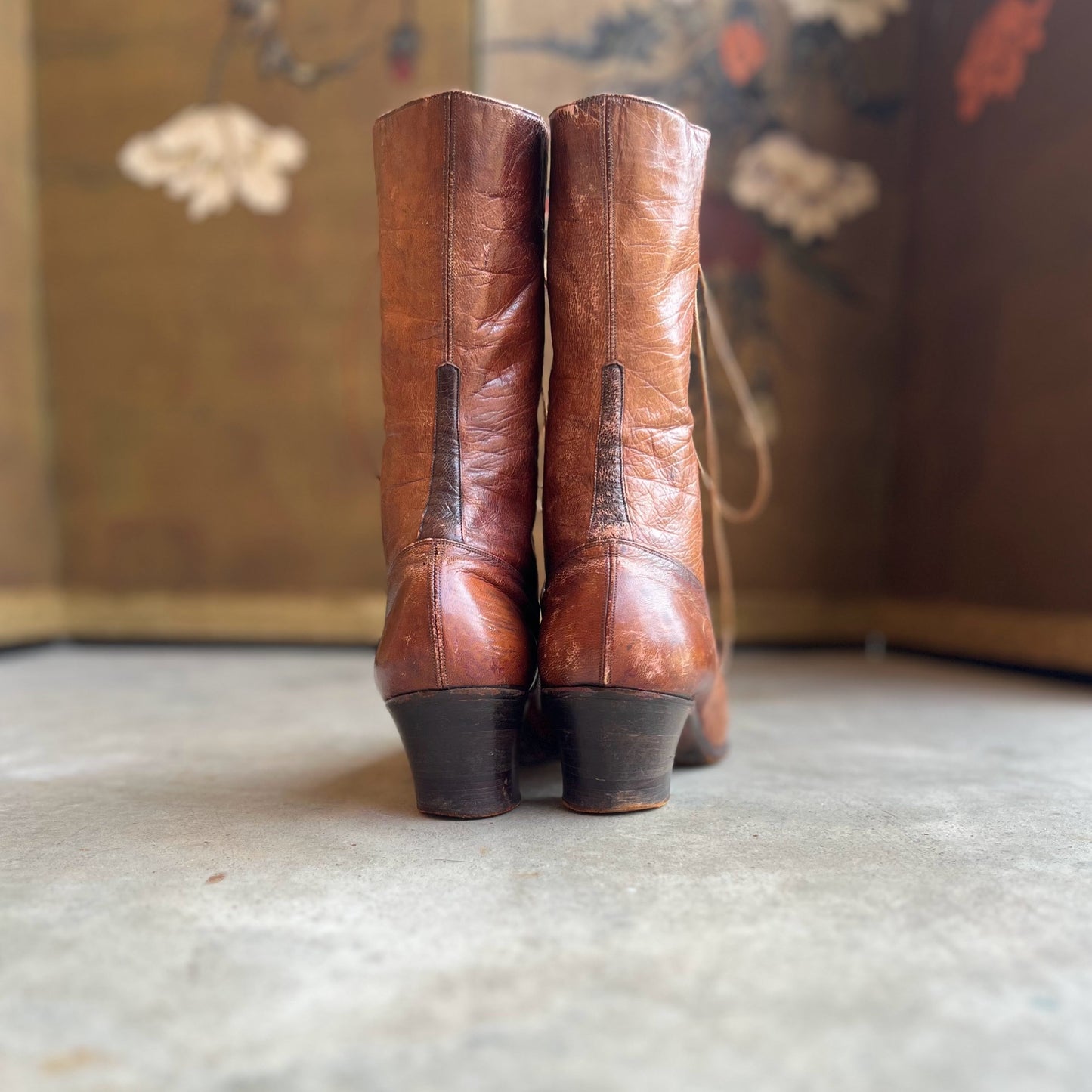 c. 1910s Brown Lace Up Boots | Approx Sz 9