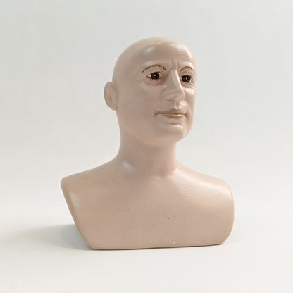 Vintage Porcelain Male Doll Bust