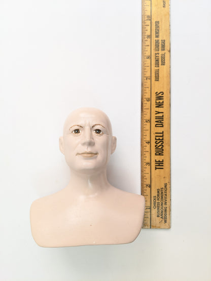 Vintage Porcelain Male Doll Bust