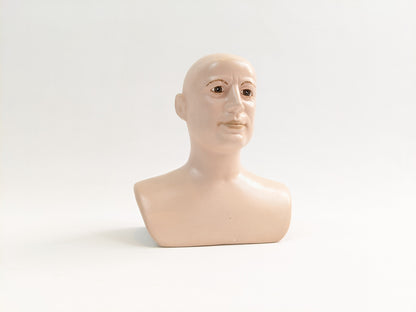 Vintage Porcelain Male Doll Bust