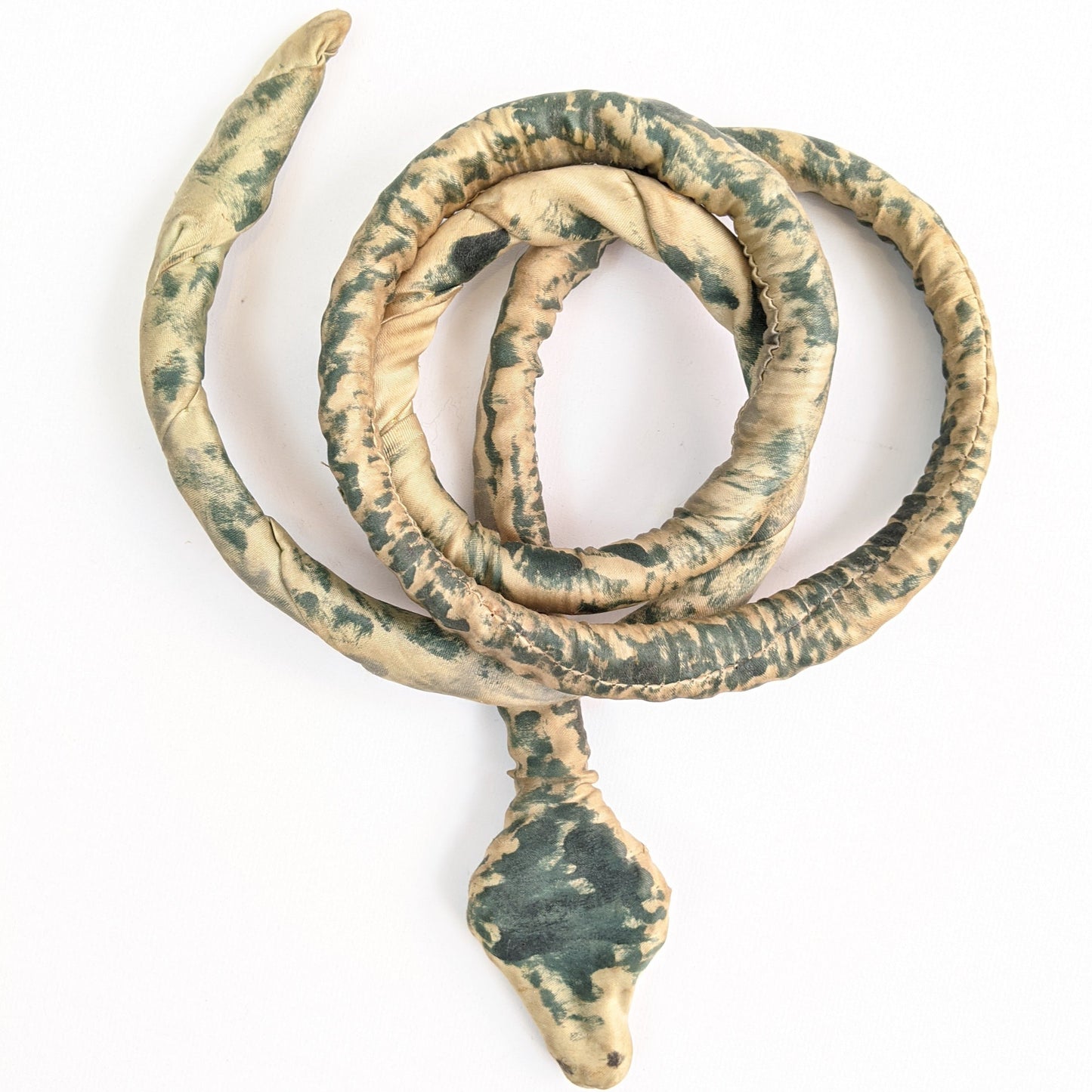 Antique Hand Painted Silk Snake