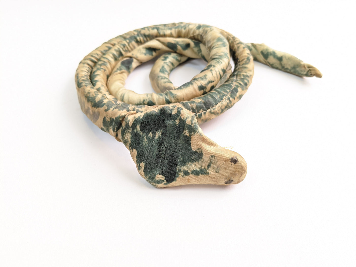 Antique Hand Painted Silk Snake