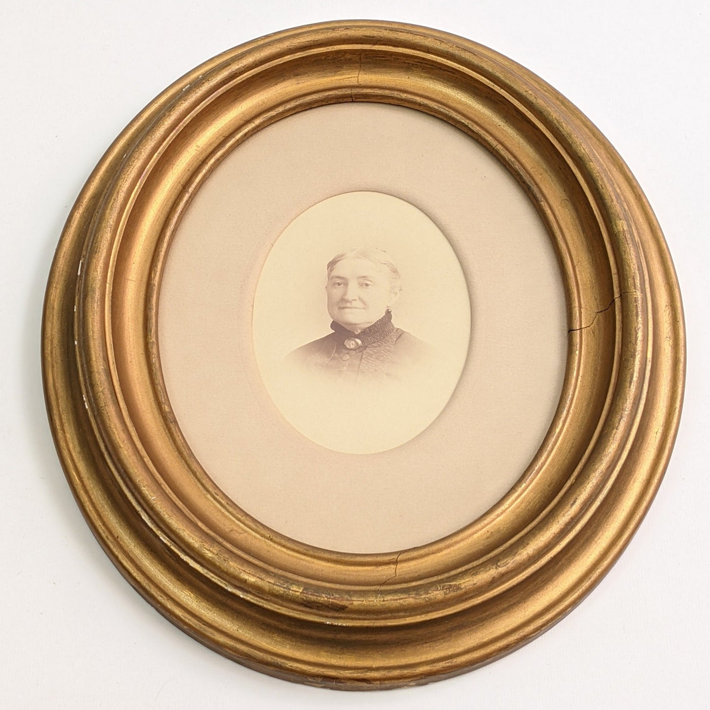 Large Antique Framed Photograph of a Lady
