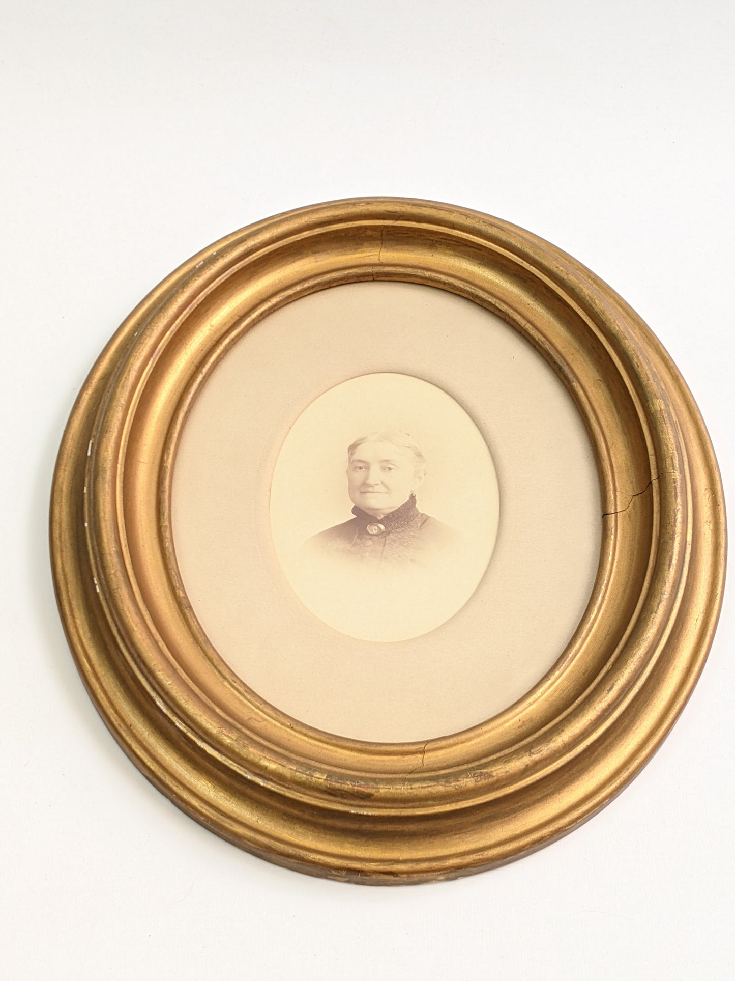Large Antique Framed Photograph of a Lady