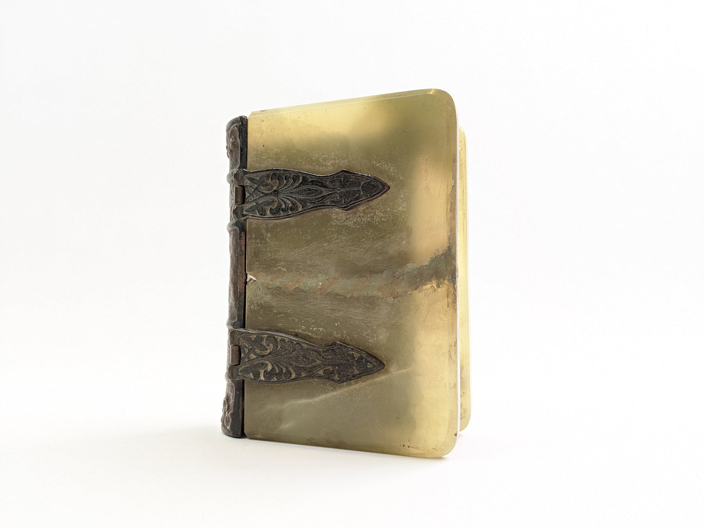 Vintage Green Onyx Stone Book Box