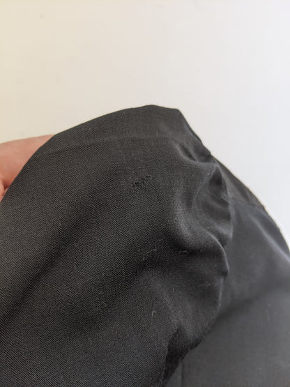 Victorian Black Maternity Blouse with Lace Trim