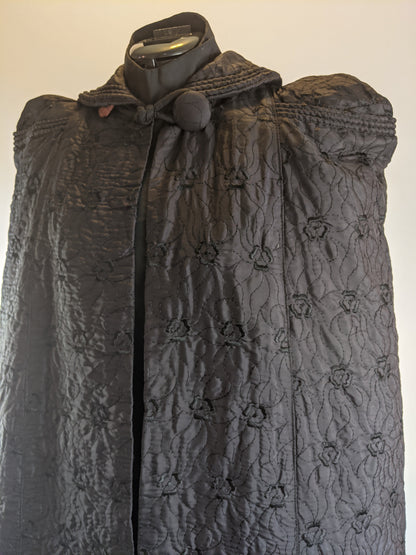 Vintage Victorian Style Quilted Cape