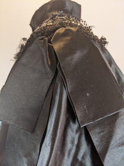 Victorian Black Silk Beaded Capelet