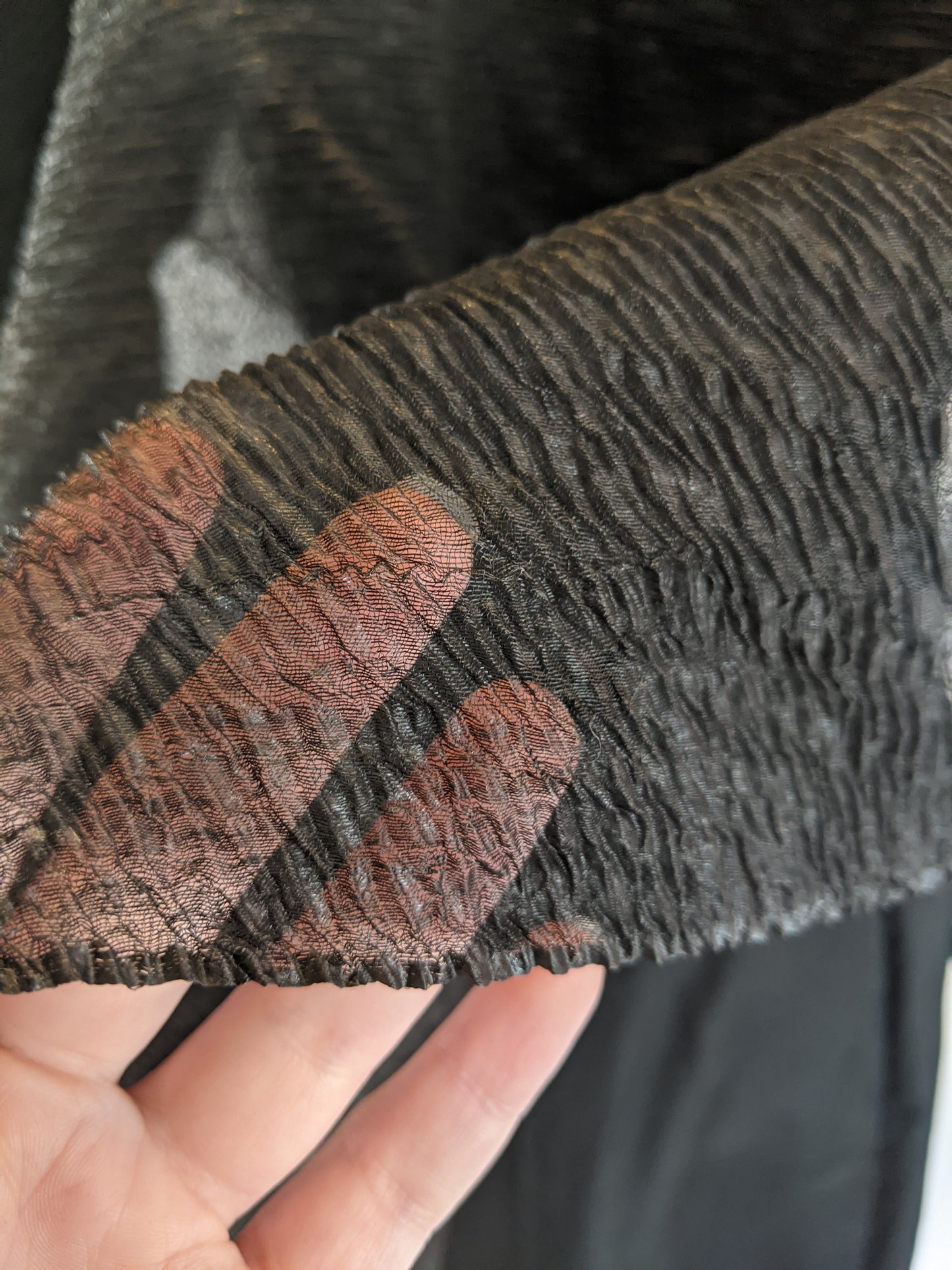 Mid-Late 19th Century Crape Mourning Veil