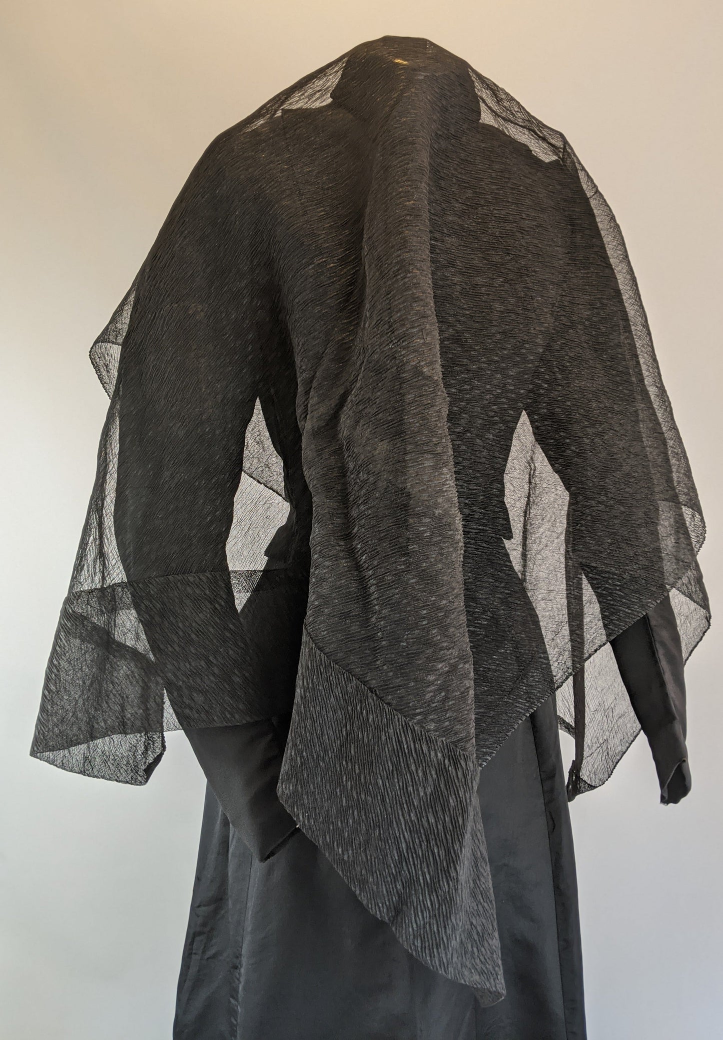 Mid-Late 19th Century Crape Mourning Veil