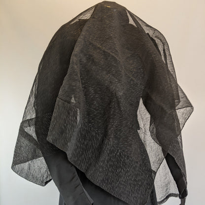 Mid-Late 19th Century Crape Mourning Veil