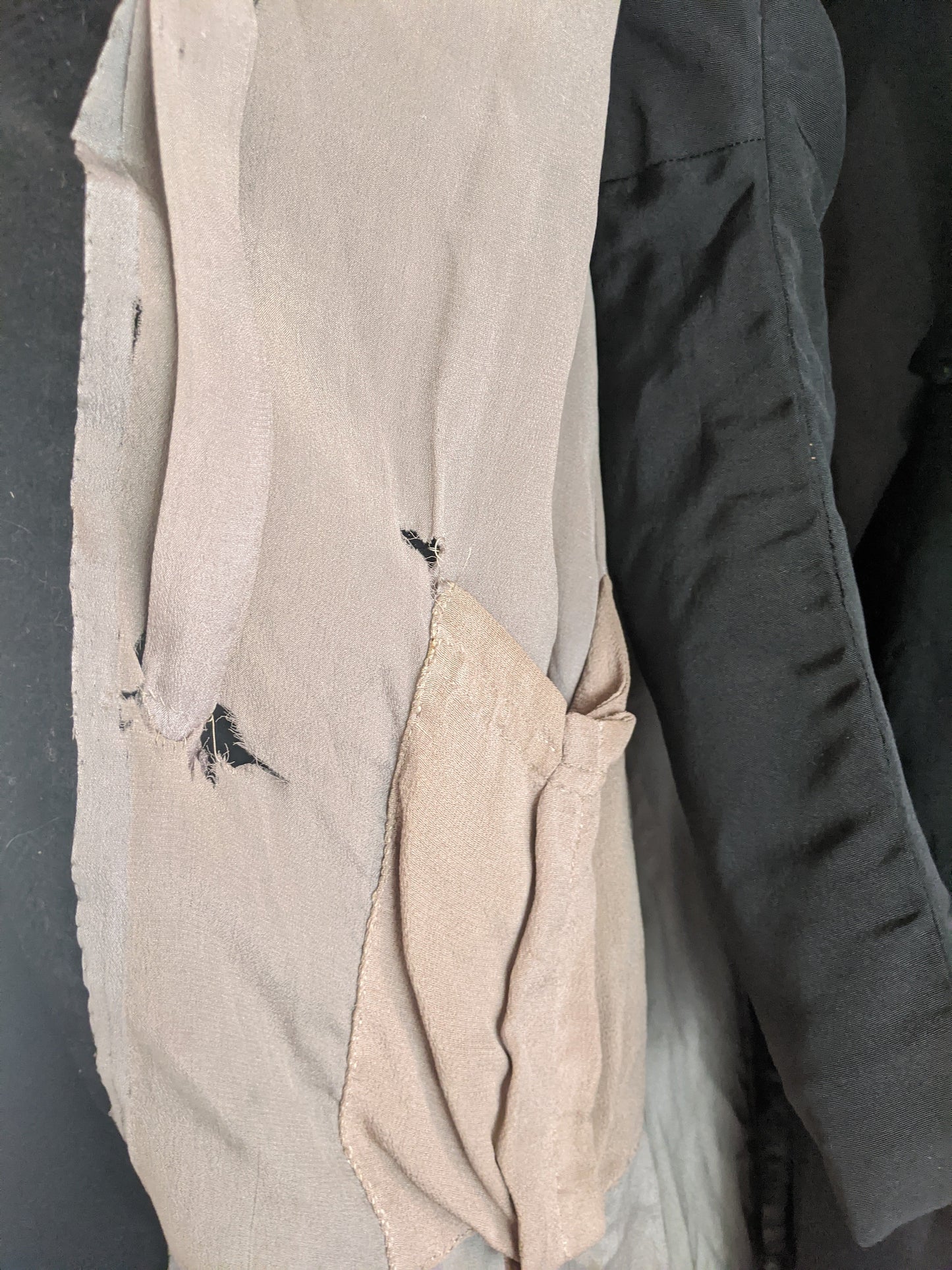 1920s Corduroy Cape with Curly Wool Collar