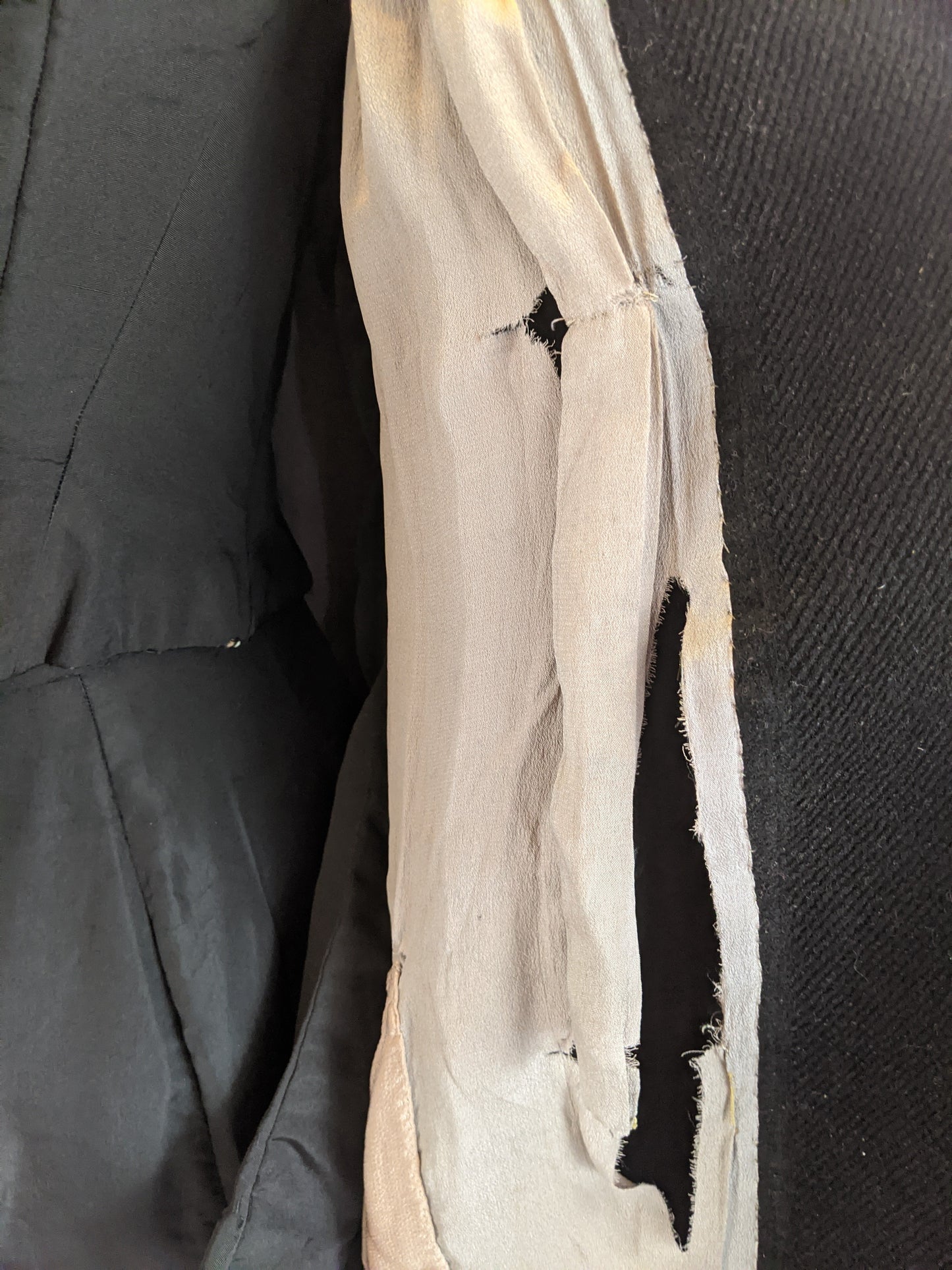 1920s Corduroy Cape with Curly Wool Collar