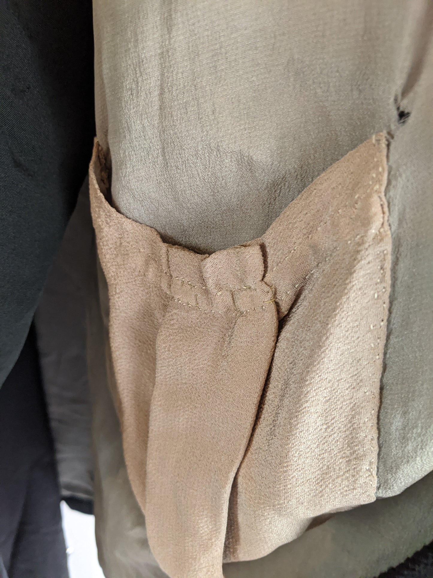 1920s Corduroy Cape with Curly Wool Collar