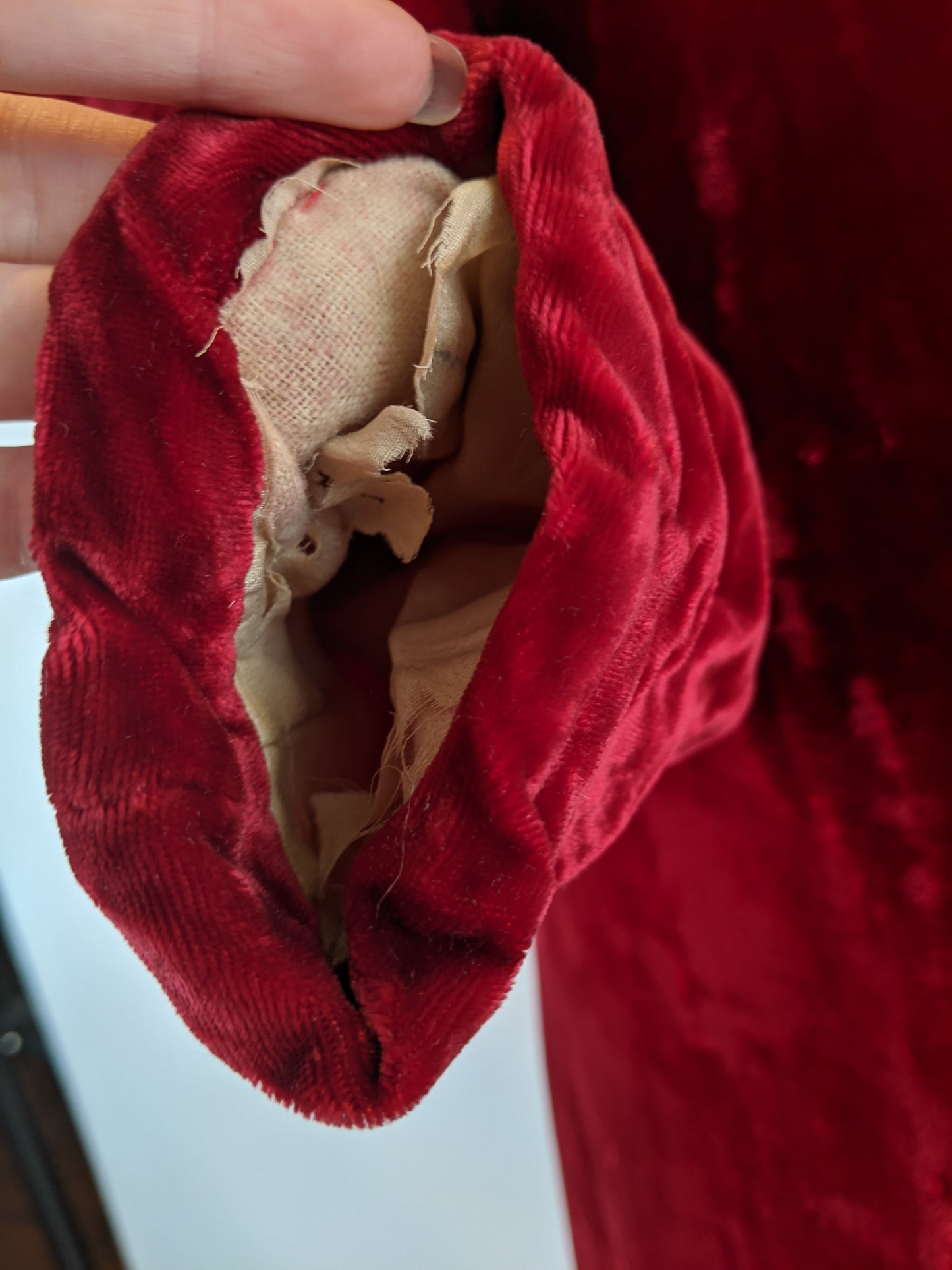 1930s Red Velvet Opera Coat | XS - Small