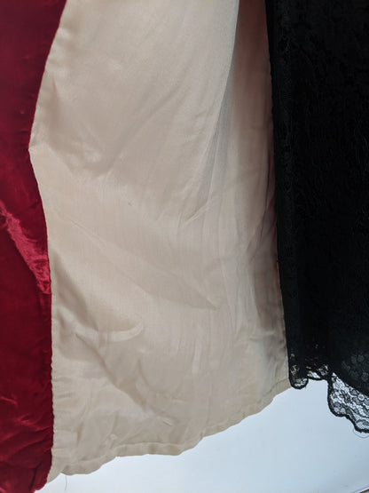 1930s Red Velvet Opera Coat | XS - Small