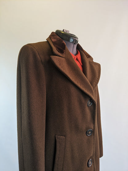 1940s Chocolate Brown Wool Coat