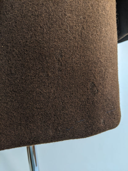 1940s Chocolate Brown Wool Coat