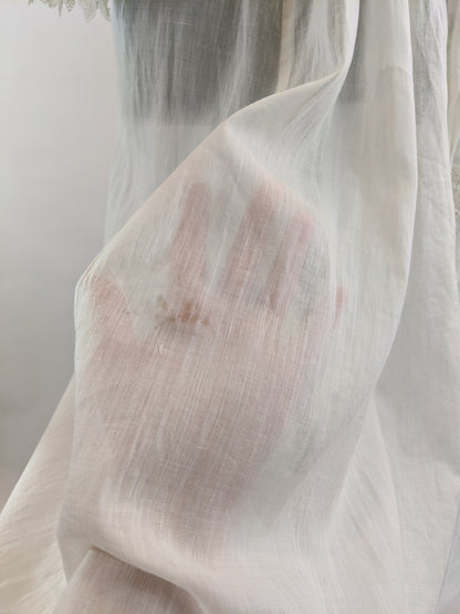 Edwardian White Cotton Lace Gown