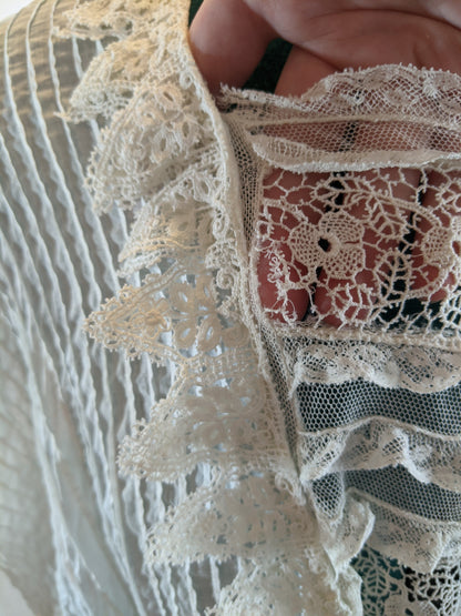 Edwardian White Cotton Lace Gown