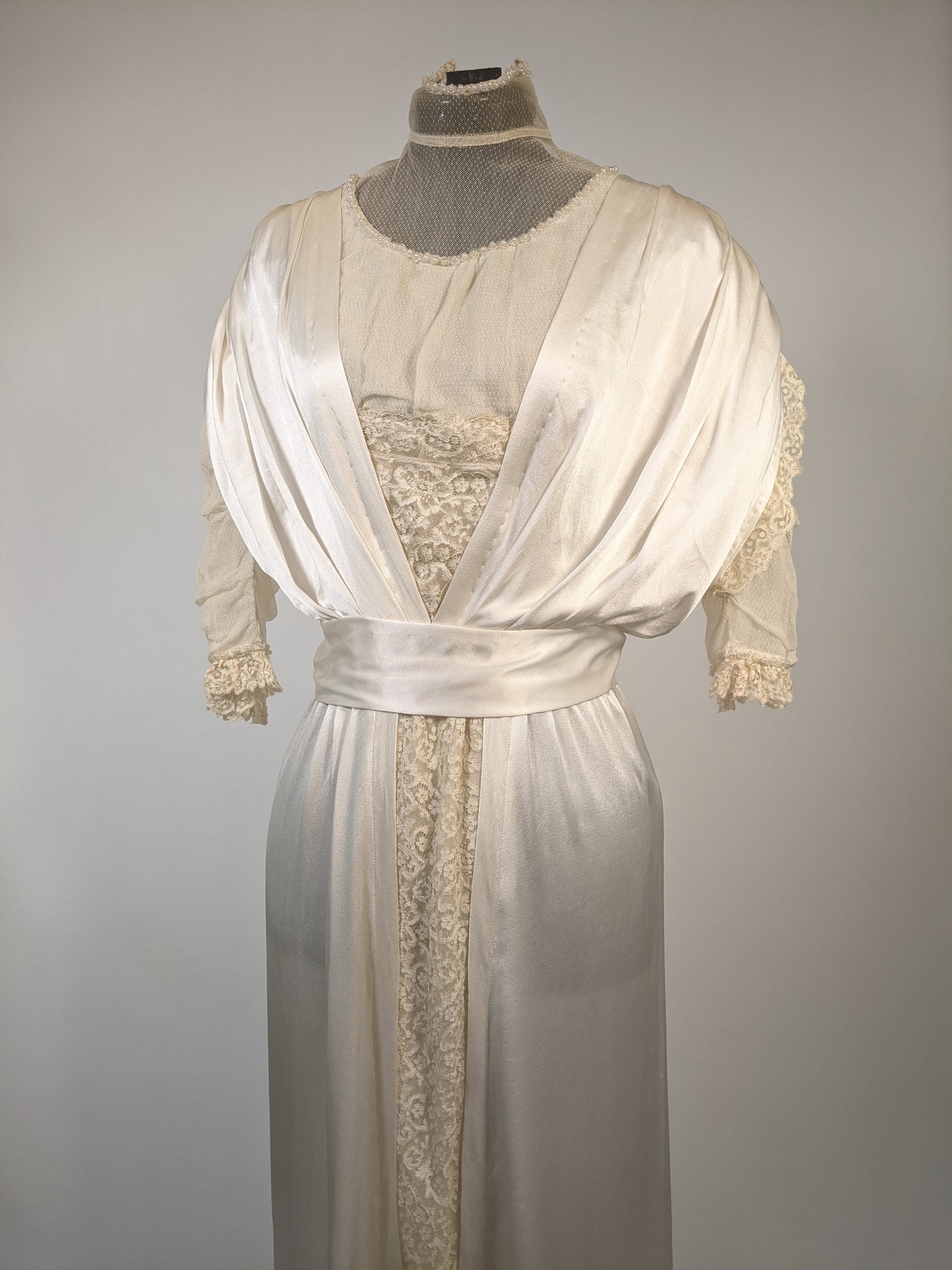 1910s Silk Lace Gown | Wedding Dress