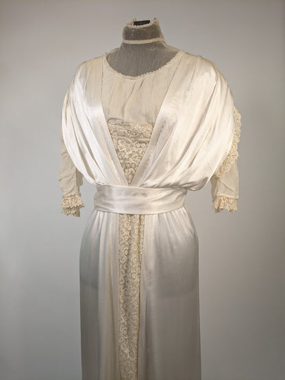 1910s Silk Lace Gown | Wedding Dress