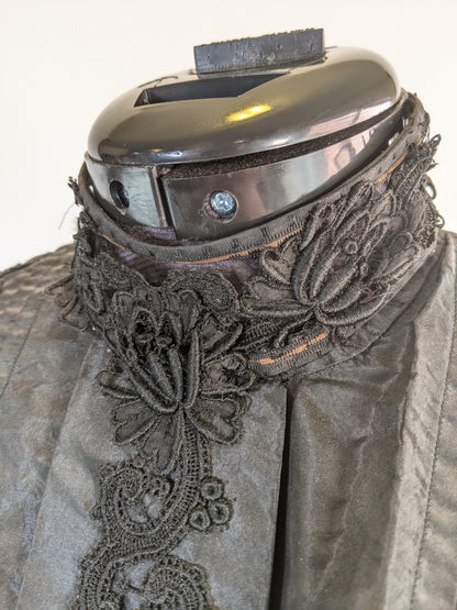 1890s Black Taffeta Bodice
